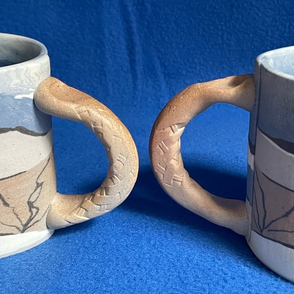 ☕️ Siegelle & Haley Handcrafted Mugs. Buzzard Mountain Pottery Line. PAIR. ☕️ - Picture 7 of 16